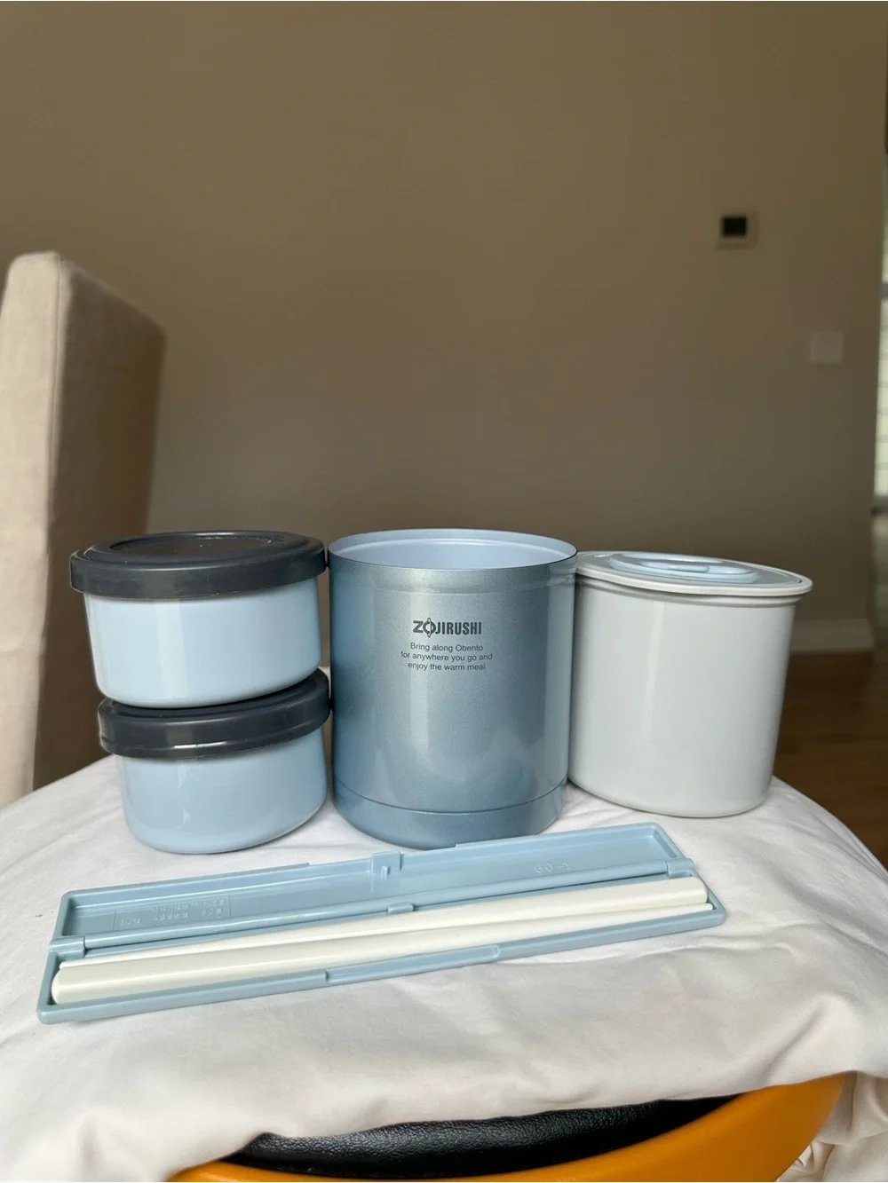 Zojirushi Thermos Lunch Box Set, light blue